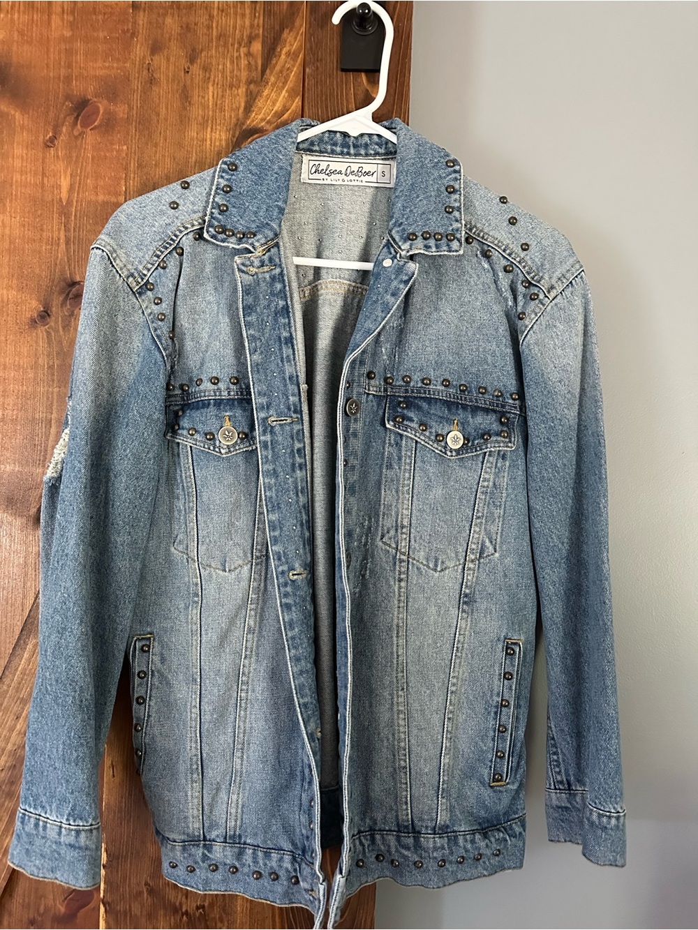 Chelsea DeBoer Studded Denim Jacket